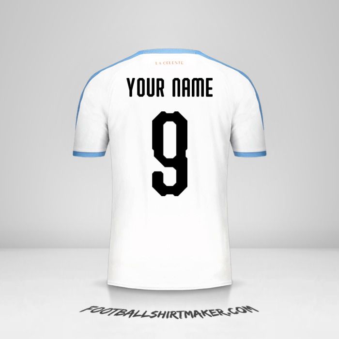 Uruguay Copa América 2019 II jersey number 9 your name