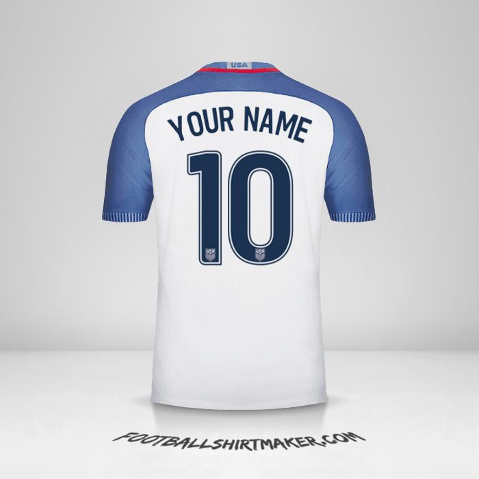 USA 2016/17 jersey number 10 your name
