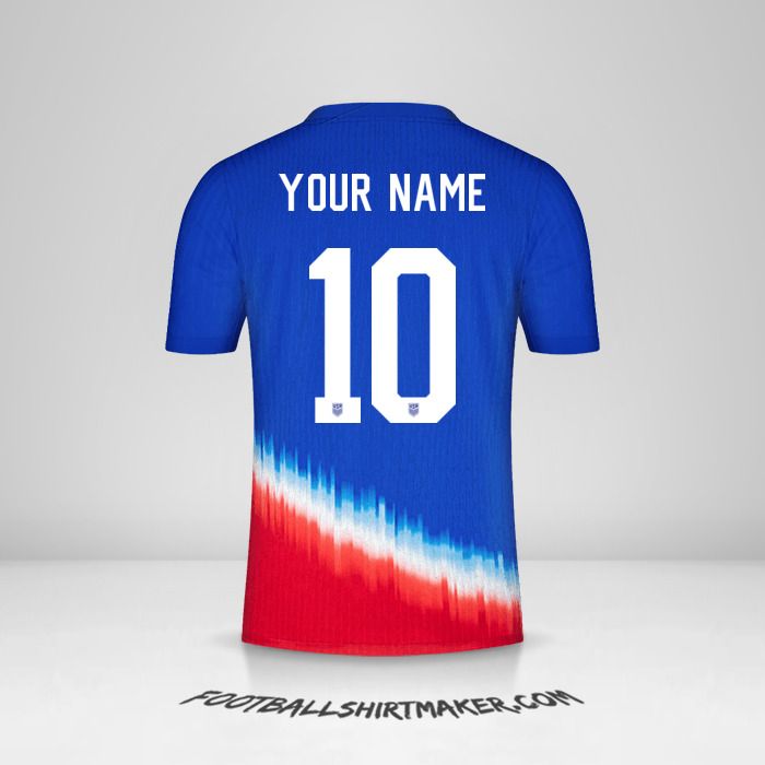 USA 2024 II jersey number 10 your name