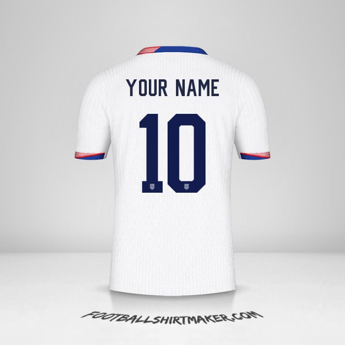 USA 2024 jersey number 10 your name