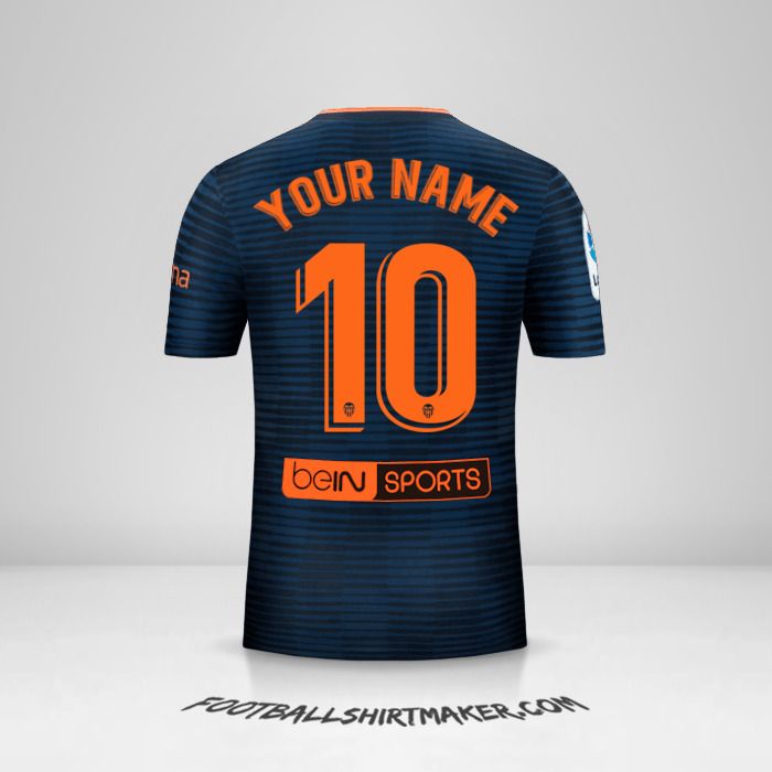 Valencia CF 2018/19 II jersey number 10 your name