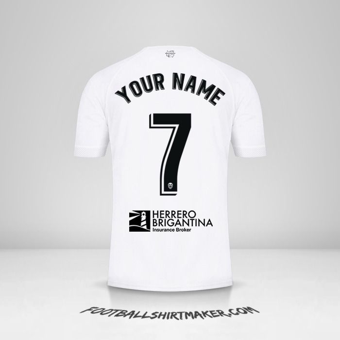 Valencia CF 2022/2023 jersey number 7 your name
