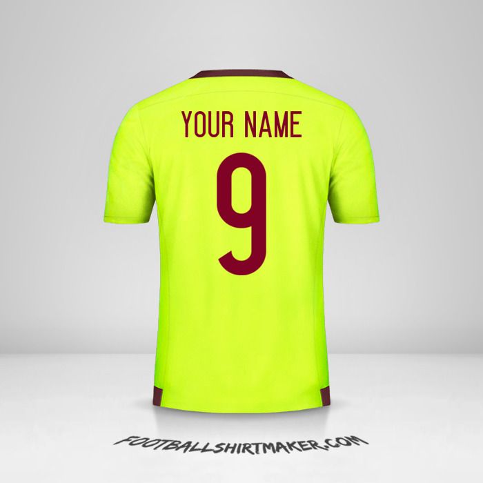 Venezuela 2015/17 II jersey number 9 your name