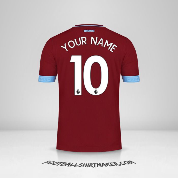 West Ham United FC 2018/19 jersey number 10 your name