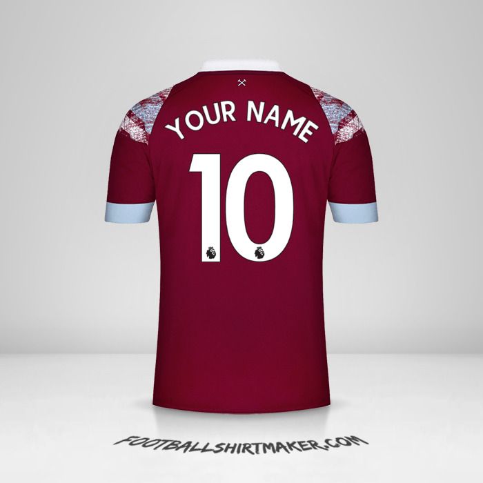 West Ham United FC 2022/2023 jersey number 10 your name