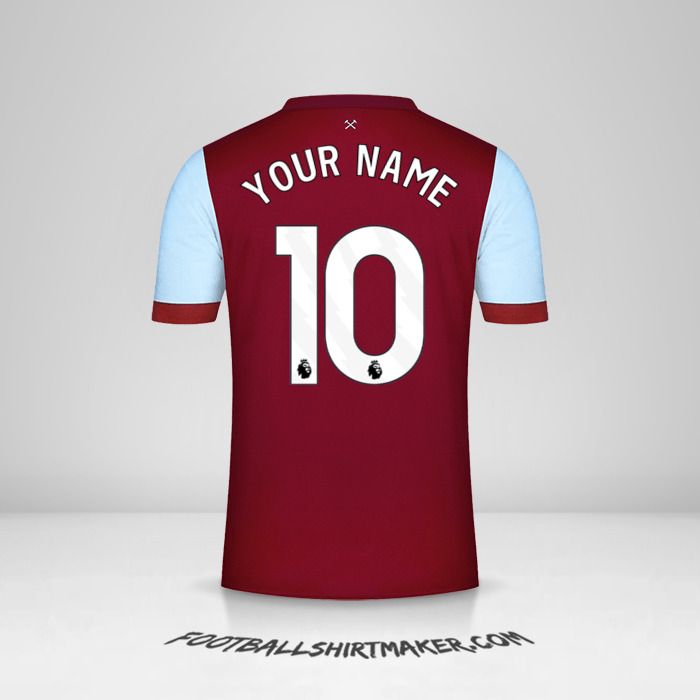 West Ham United FC 2023/2024 jersey number 10 your name