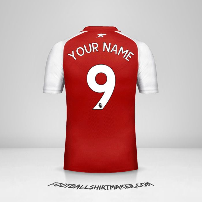 Arsenal 2017/18 shirt number 9 your name