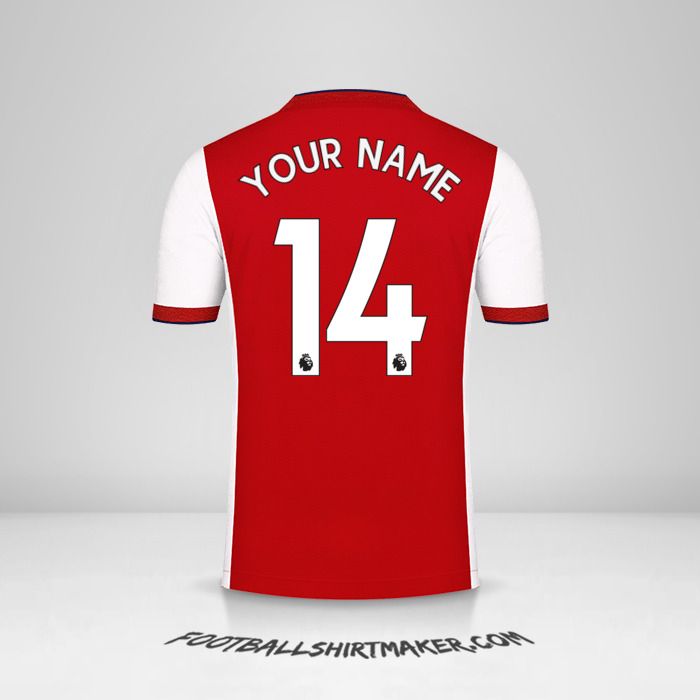 Arsenal 2021/2022 shirt number 14 your name