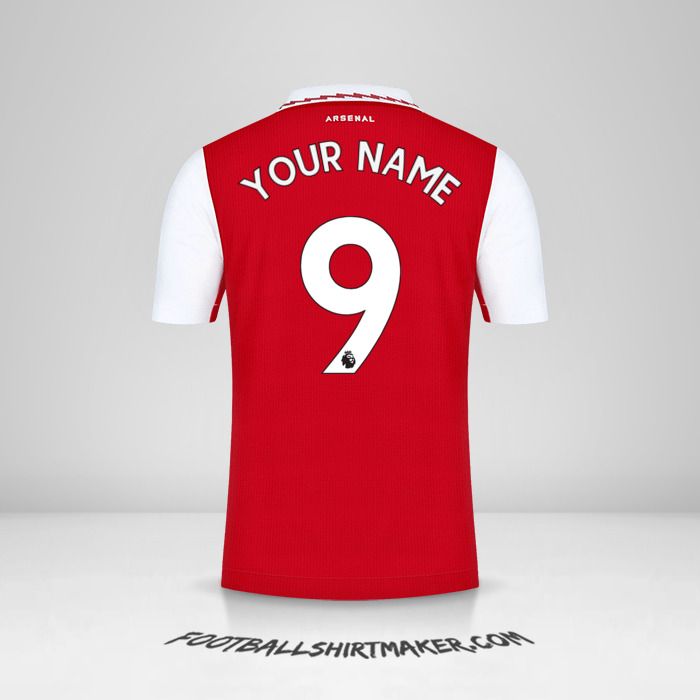 Arsenal 2022/2023 shirt number 9 your name