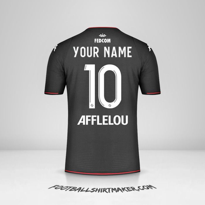 As Monaco 2021/2022 II shirt number 10 your name