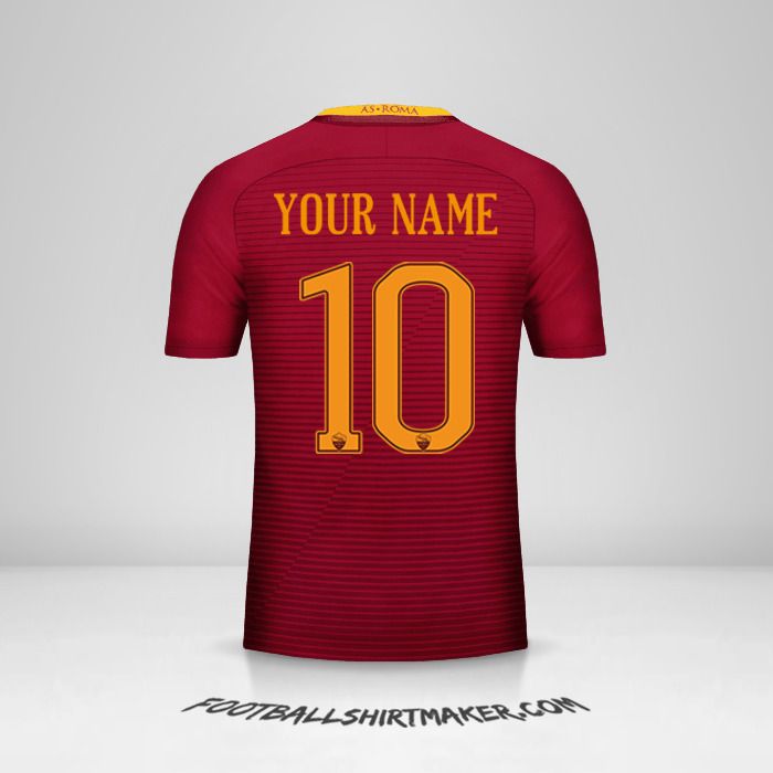 AS Roma 2016/17 shirt number 10 your name