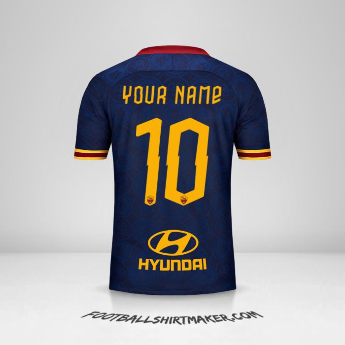 AS Roma 2019/20 III shirt number 10 your name
