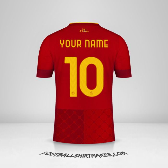 AS Roma 2022/2023 shirt number 10 your name