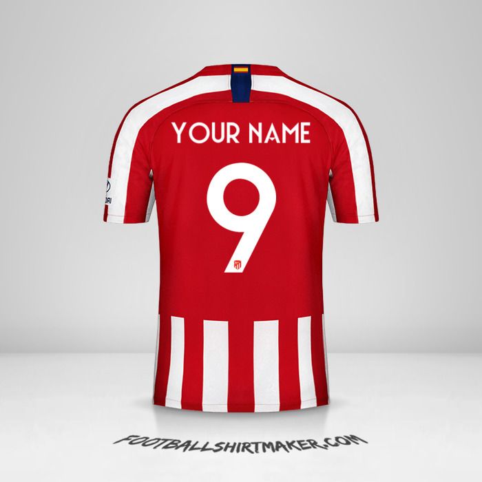 Atletico Madrid 2019/20 Cup shirt number 9 your name