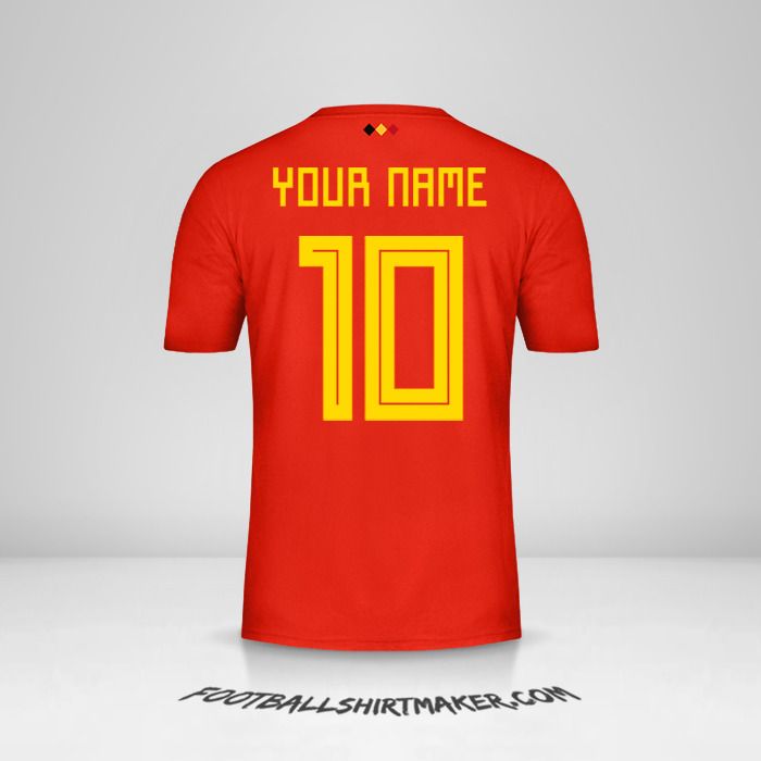 Belgium 2018 shirt number 10 your name