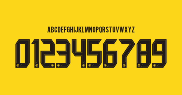 Font Borussia Dortmund Shirt 2025 2026 Names Letters Numbers Nameset Preview 01 4886