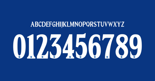 Font Chelsea Shirt 2025 2026 Cup Names Letters Numbers Nameset Preview 01 4823