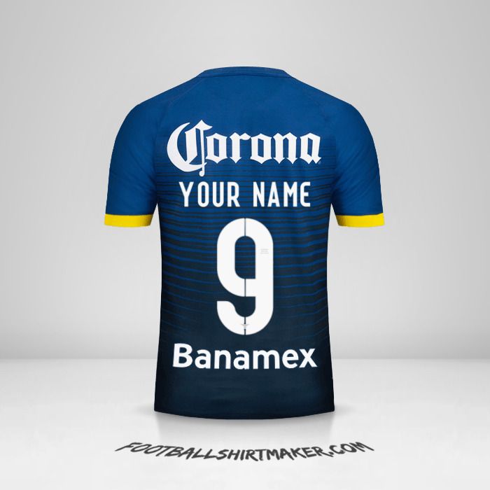 Club America 2015/16 II shirt number 9 your name