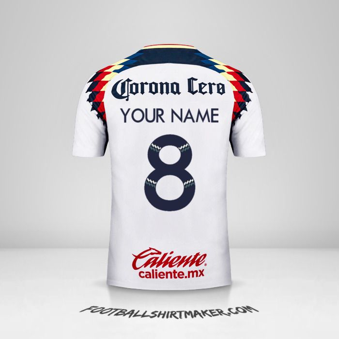 Club America 2017/18 II shirt number 8 your name