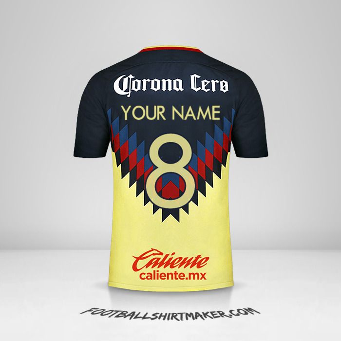 Club America 2017/18 shirt number 8 your name