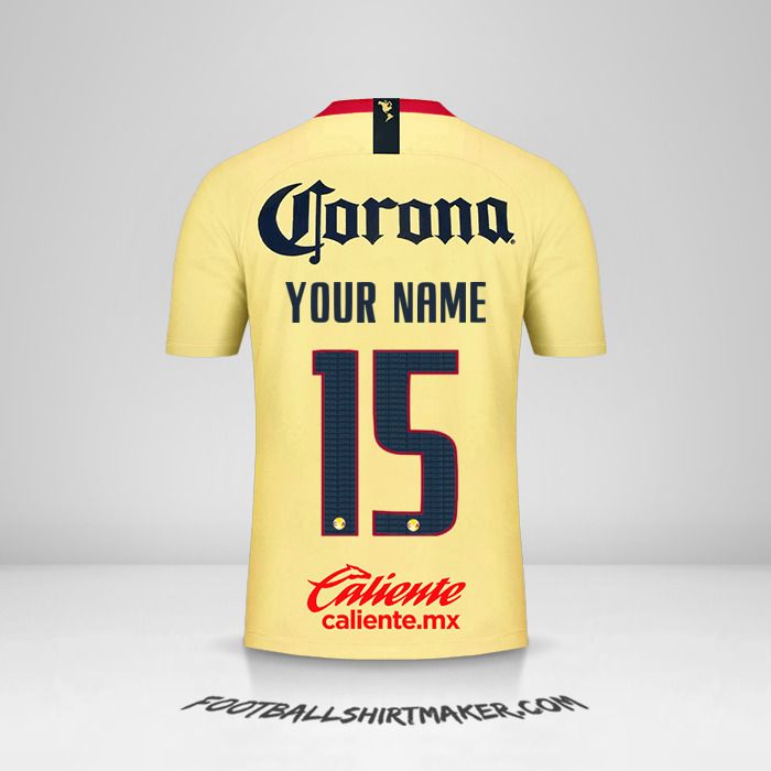 Club America 2018/19 shirt number 15 your name
