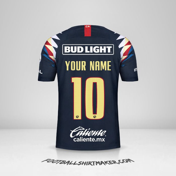 Club America 2019/20 II shirt number 10 your name