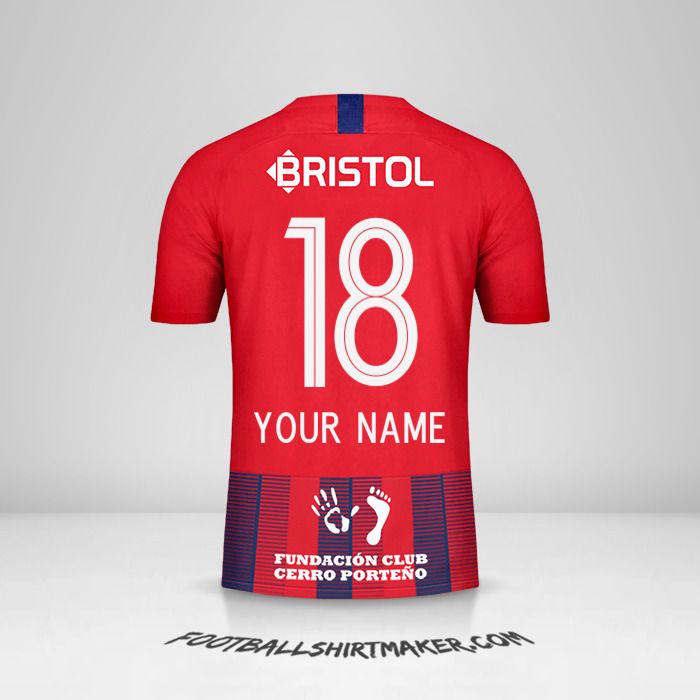 Club Cerro Porteño 2019 shirt number 18 your name