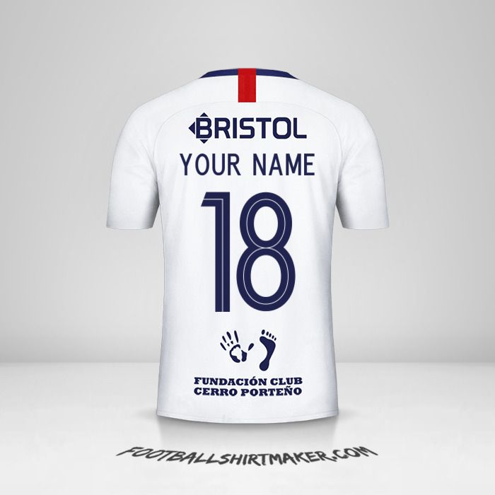 Club Cerro Porteño Libertadores 2019 II shirt number 18 your name