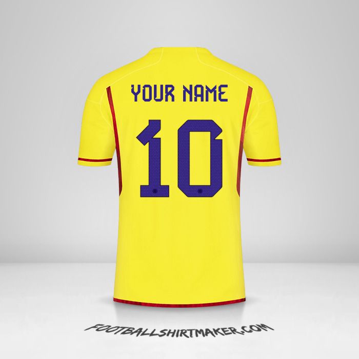 Colombia 2022/2023 shirt number 10 your name