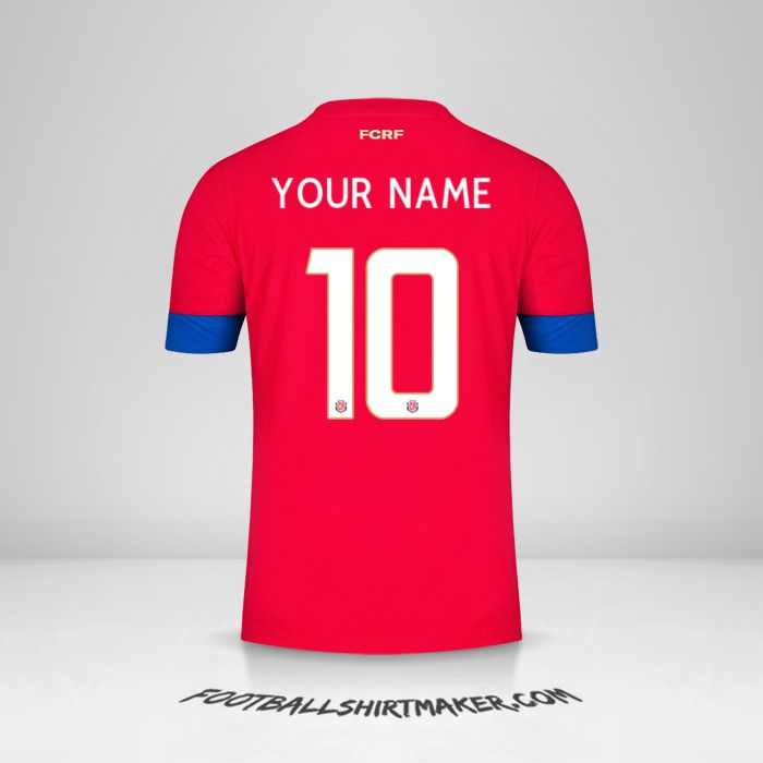 Costa Rica 2022 shirt number 10 your name