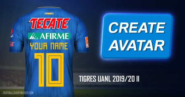 Make Tigres UANL 2019/20 II custom shirt with your Name