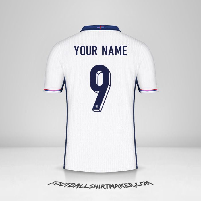 England 2024 shirt number 9 your name