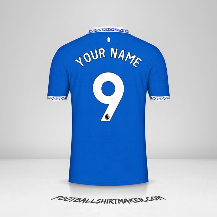 Everton FC 2023/2024 shirt number 9 your name