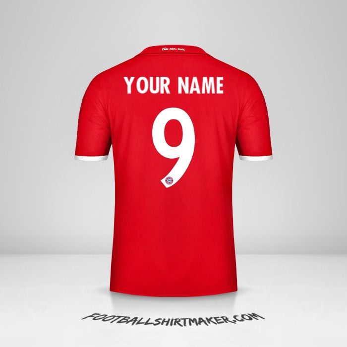 FC Bayern Munchen 2016/17 Cup shirt number 9 your name