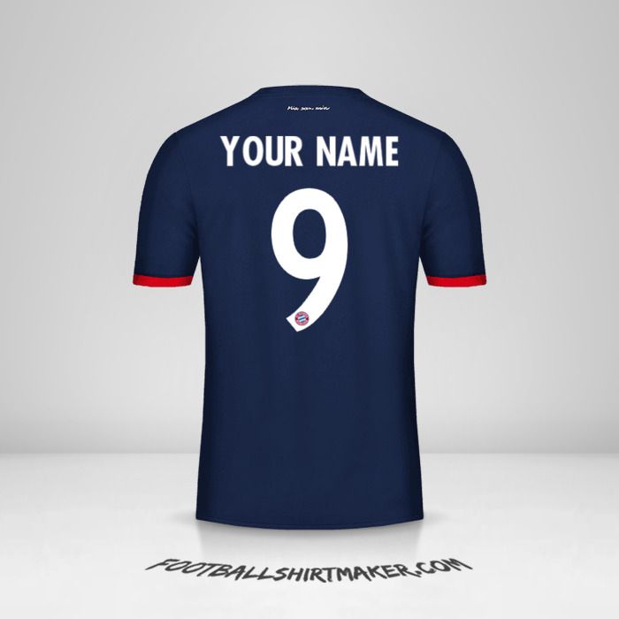 FC Bayern Munchen 2017/18 Cup II shirt number 9 your name