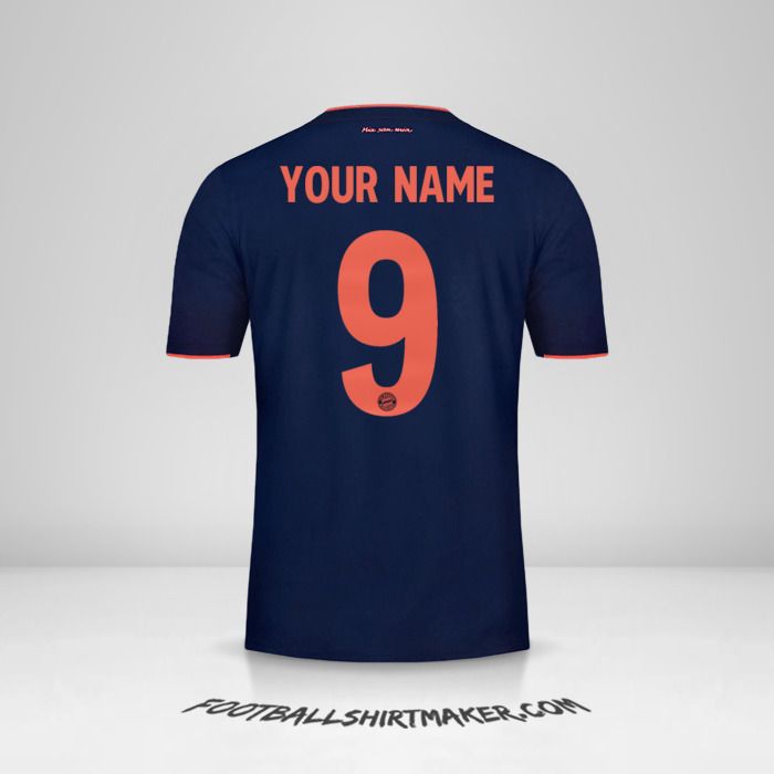 FC Bayern Munchen 2019/20 UCL shirt number 9 your name