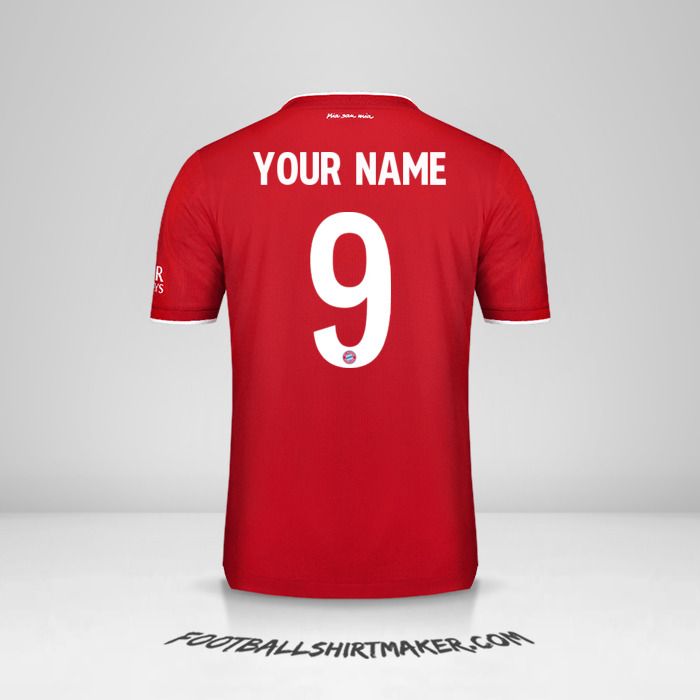 FC Bayern Munchen 2020/21 Cup shirt number 9 your name
