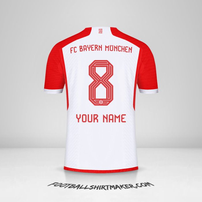 FC Bayern Munchen 2023/2024 shirt number 8 your name