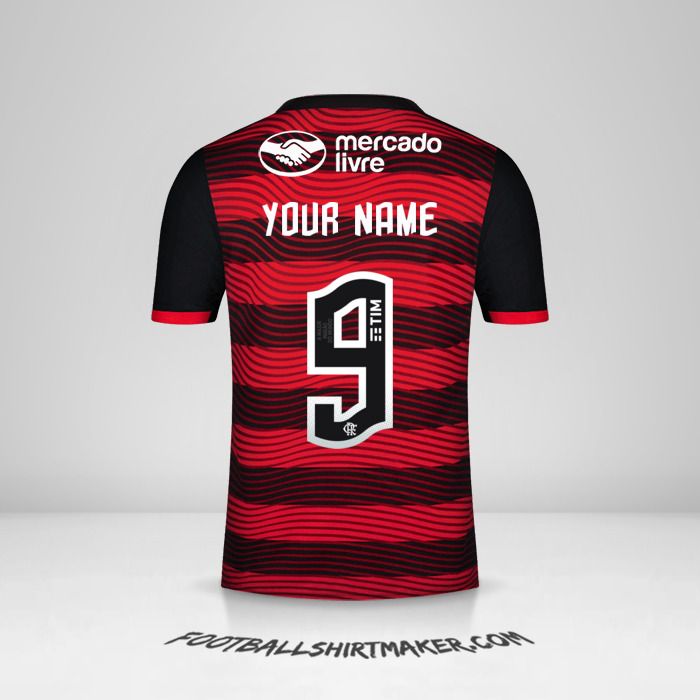Flamengo 2022 shirt number 9 your name