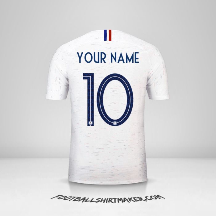 France 2018 II shirt number 10 your name
