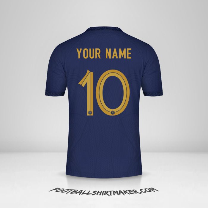 France 2022 shirt number 10 your name