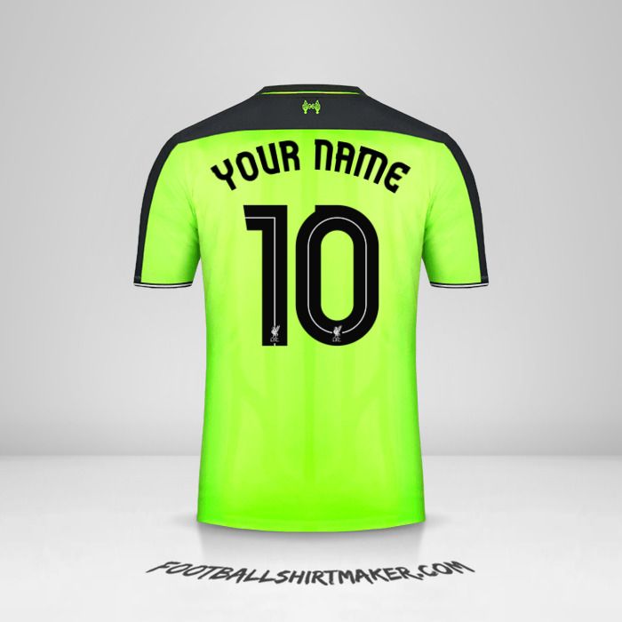 Liverpool FC 2016/17 Cup III shirt number 10 your name