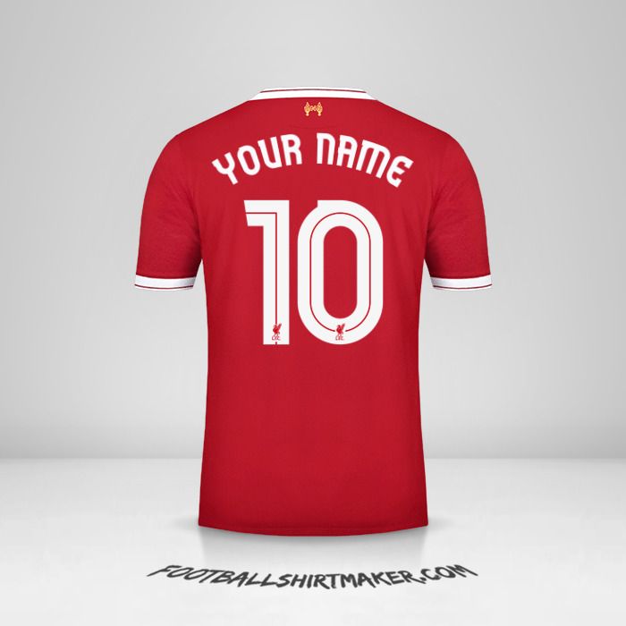 Liverpool FC 2017/18 Cup shirt number 10 your name