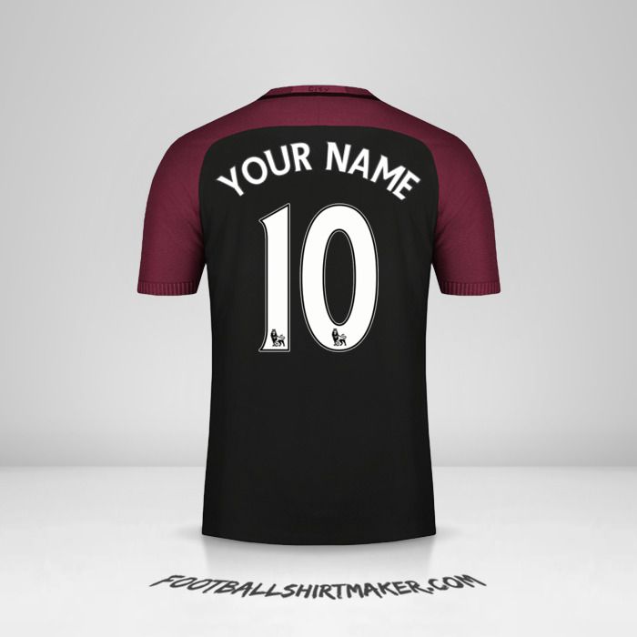 Manchester City 2016/17 II shirt number 10 your name