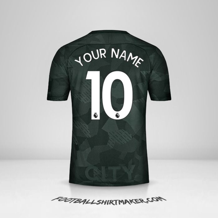 Manchester City 2017/18 III shirt number 10 your name