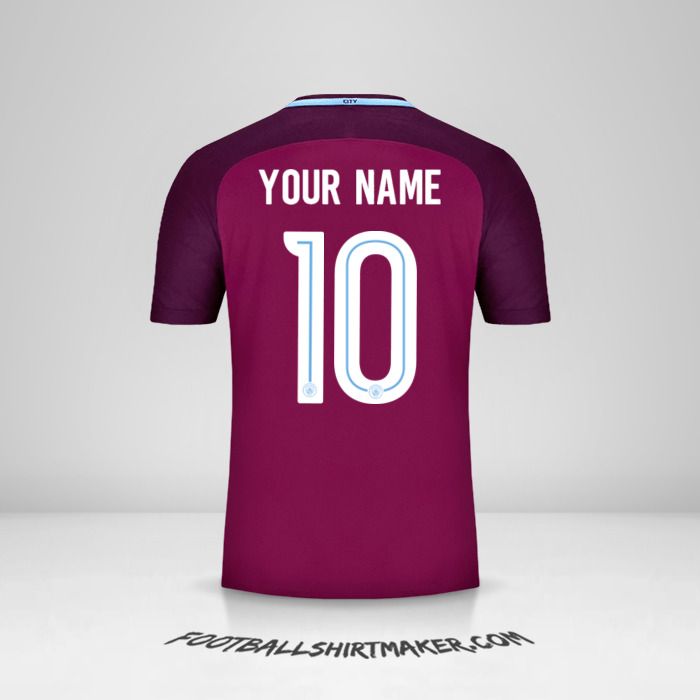 Manchester City 2017/18 Cup II shirt number 10 your name