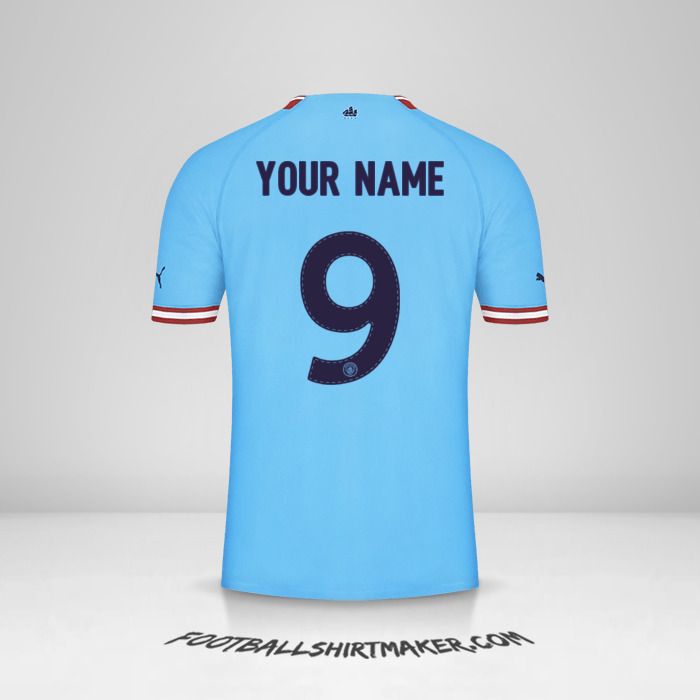 Manchester City 2022/2023 Cup shirt number 9 your name