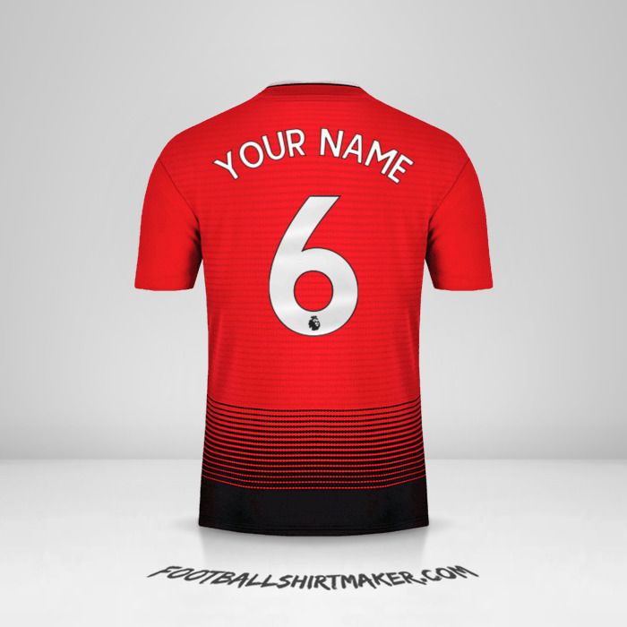 Manchester United 2018/19 shirt number 6 your name