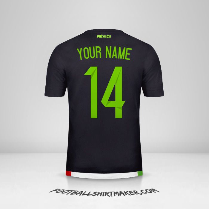 Mexico 2015 shirt number 14 your name