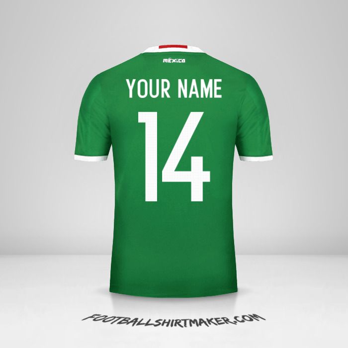 Mexico 2016 shirt number 14 your name